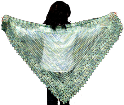 Ivy Brambles Hydrangea Romantica Lace Shawl Pat...