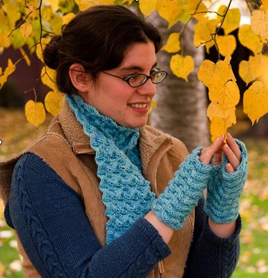 River Ripples Scarf with Handspun Thick-and-Thin Yarn – Schacht Spindle  Company